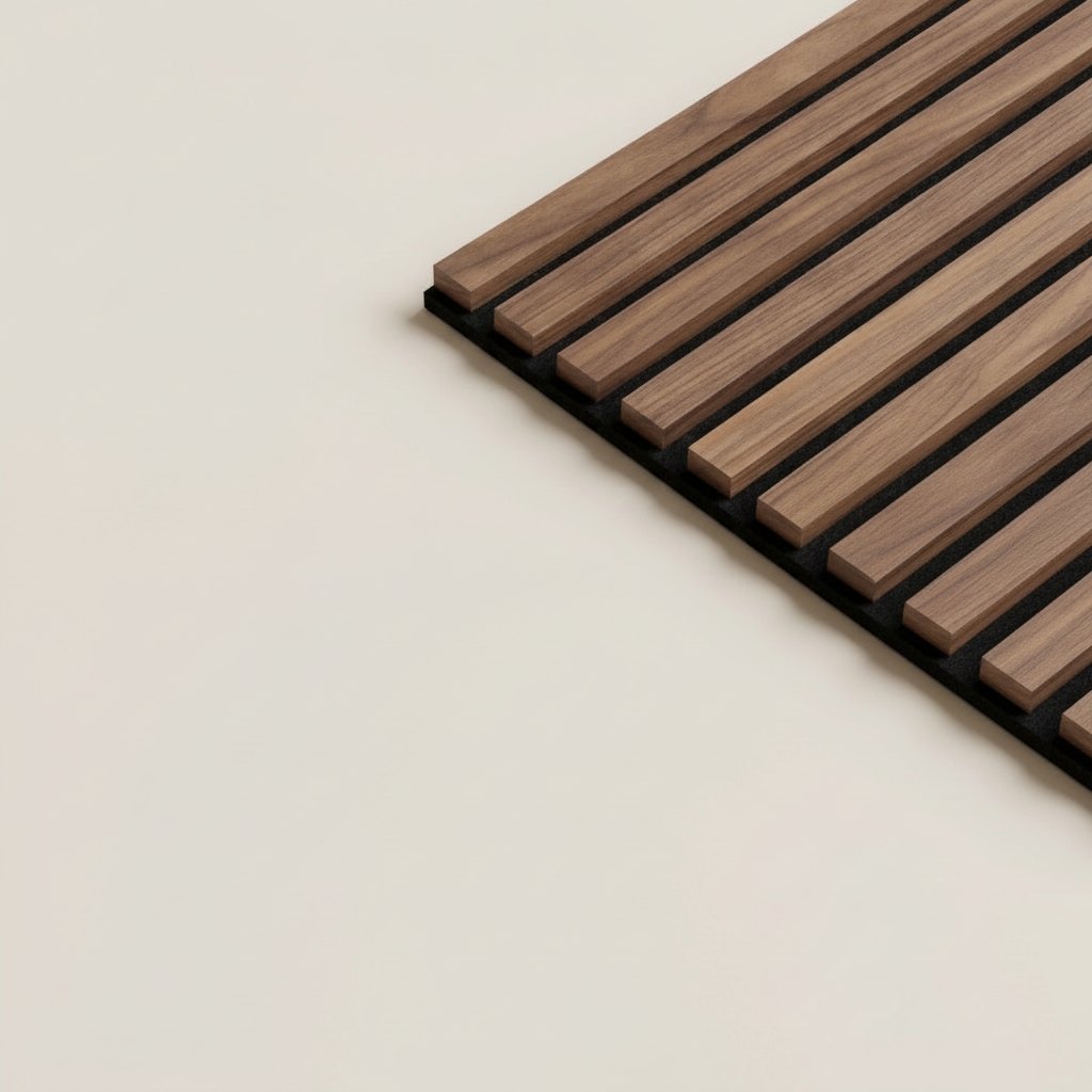 Close look at a Cantera board edge showing slats over charcoal felt