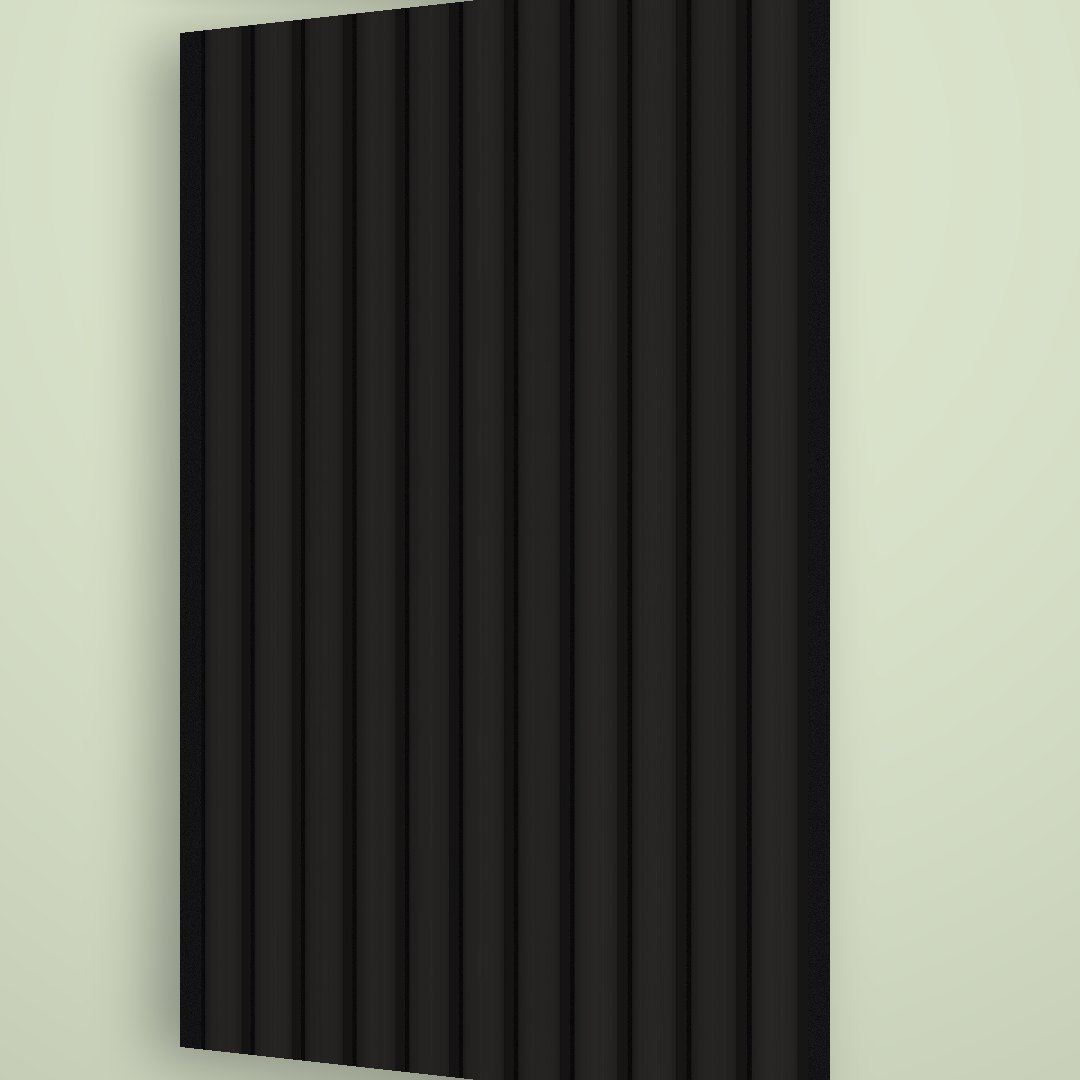 Cantera Slatted Wall Board — Black